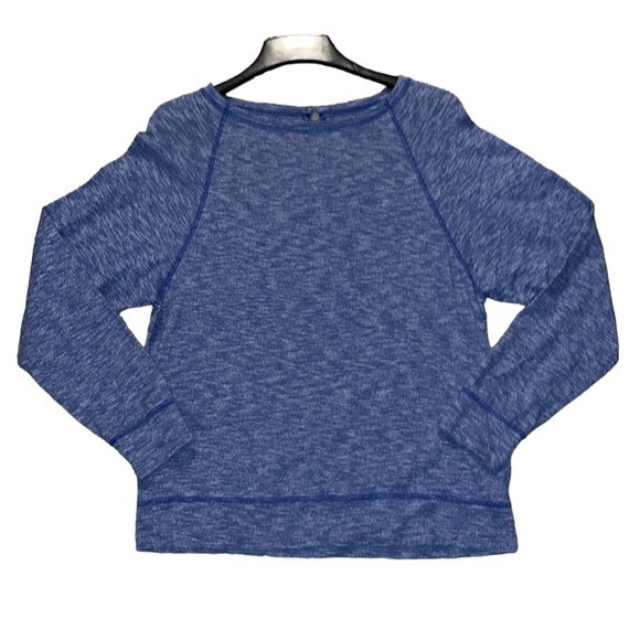 The North Face Tops - The North Face Blue Heathered Popover Long Sleeve Shirt Size Large
